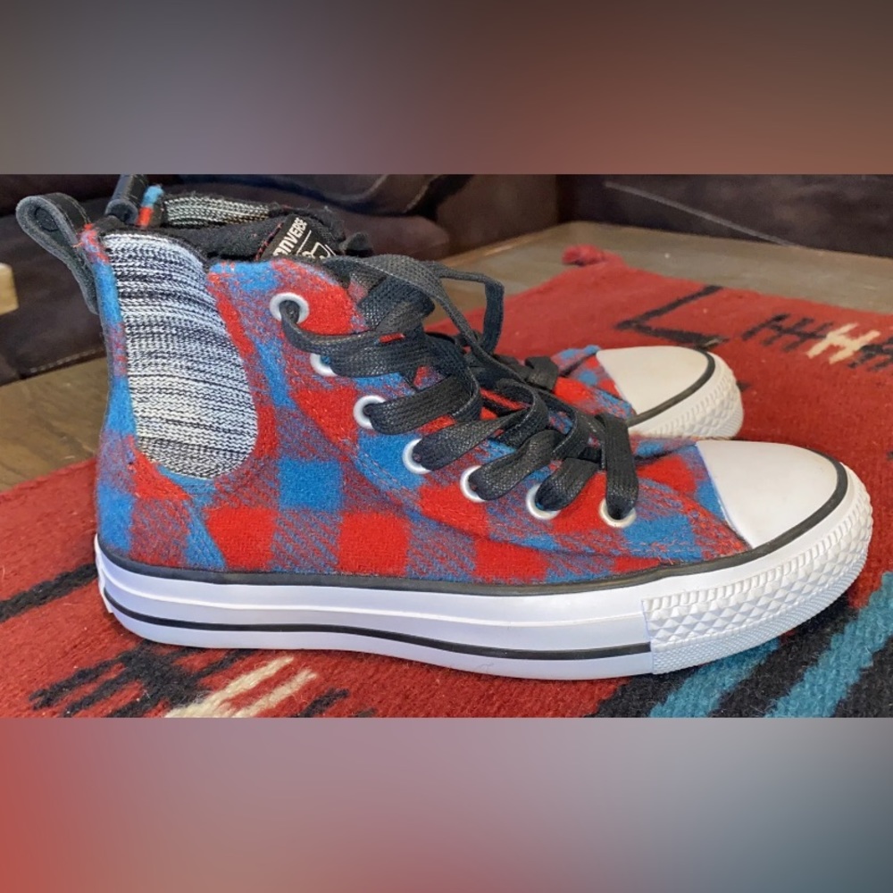 Woolrich Converse Chuck Taylor Plaid Wool High Top Sneaker Shoes US 6 UK 4